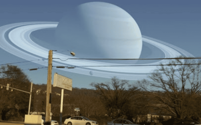 Ja imaginou como seria ter os aneis de Saturno na Terra