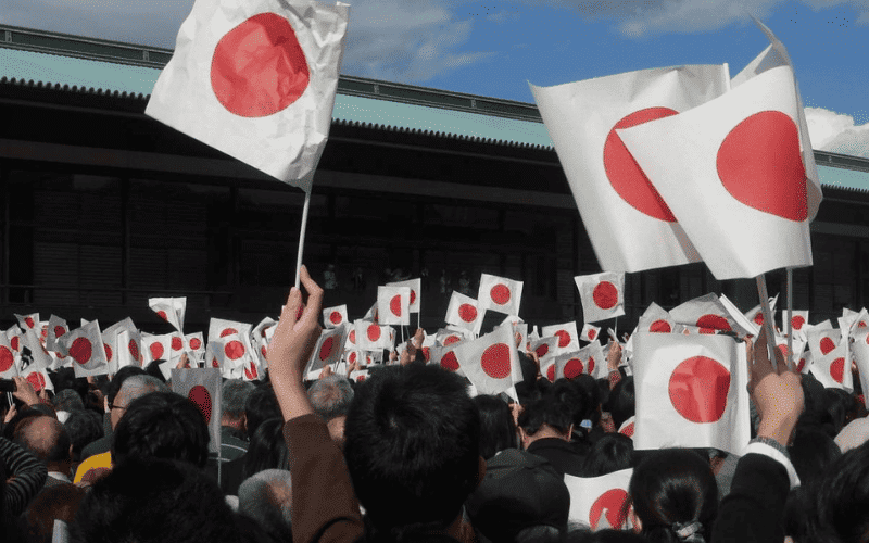Por que a bandeira do Japao so tem um circulo vermelho