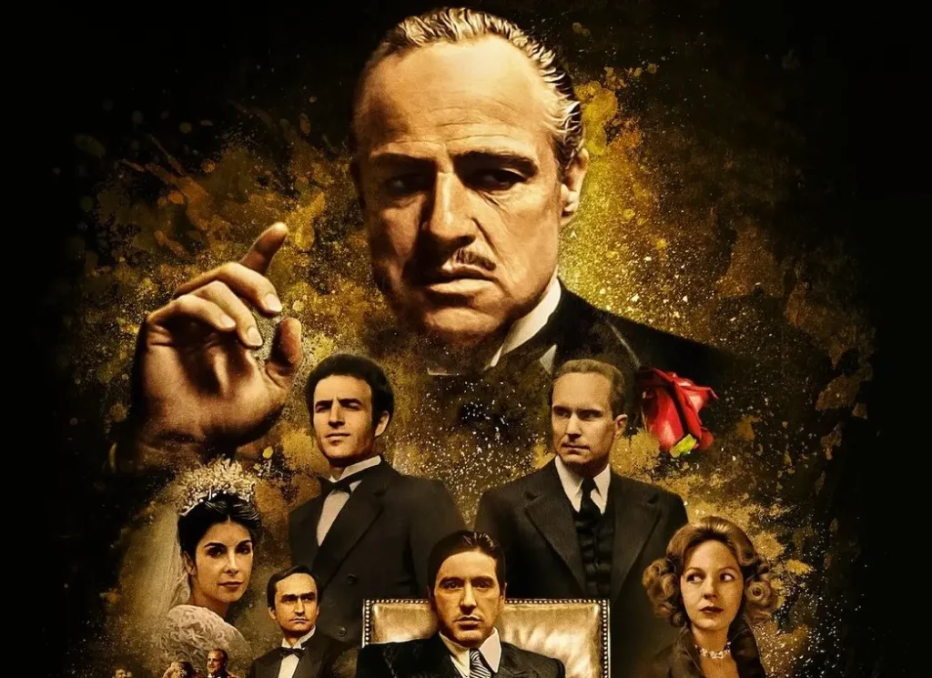 Cartaz do filme O Poderoso Chefão com Marlon Brando e Al Pacino